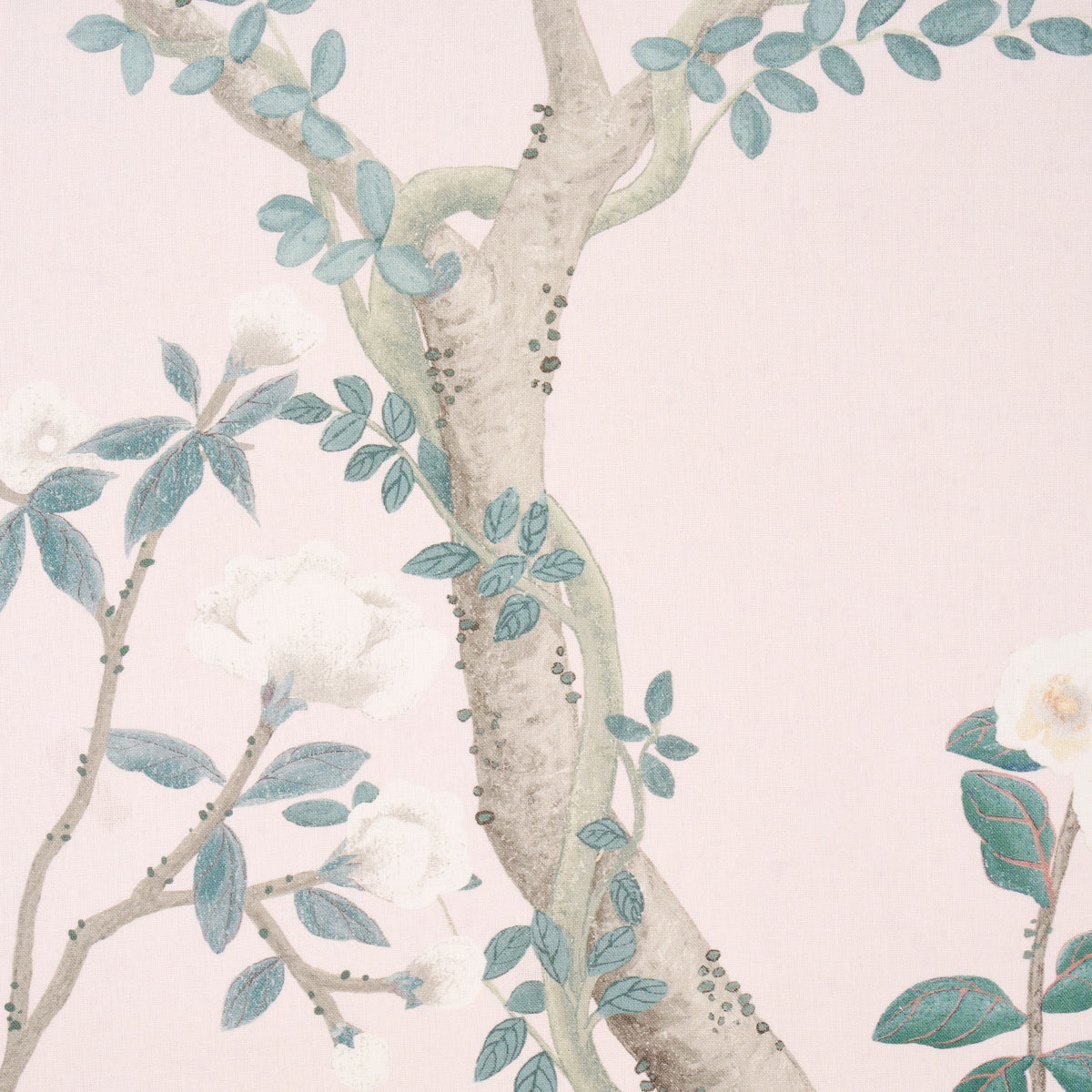 Schumacher Madame De Pompadour Panel Blush Fabric Sample 181571