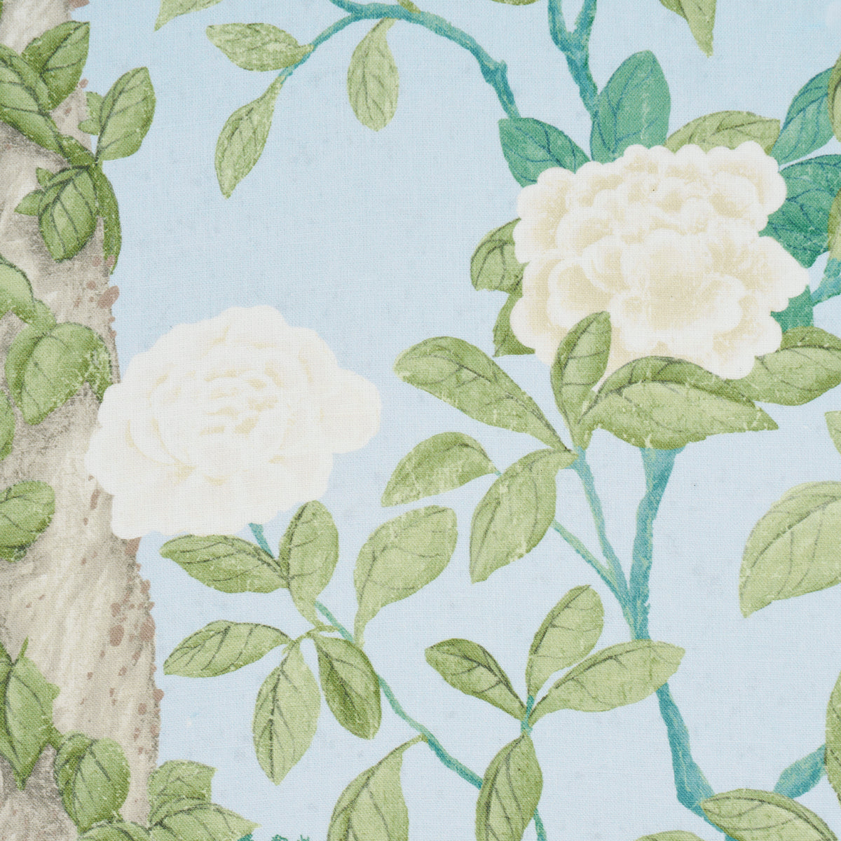 Schumacher Madame De Pompadour Panel Blue Fabric Sample 181572