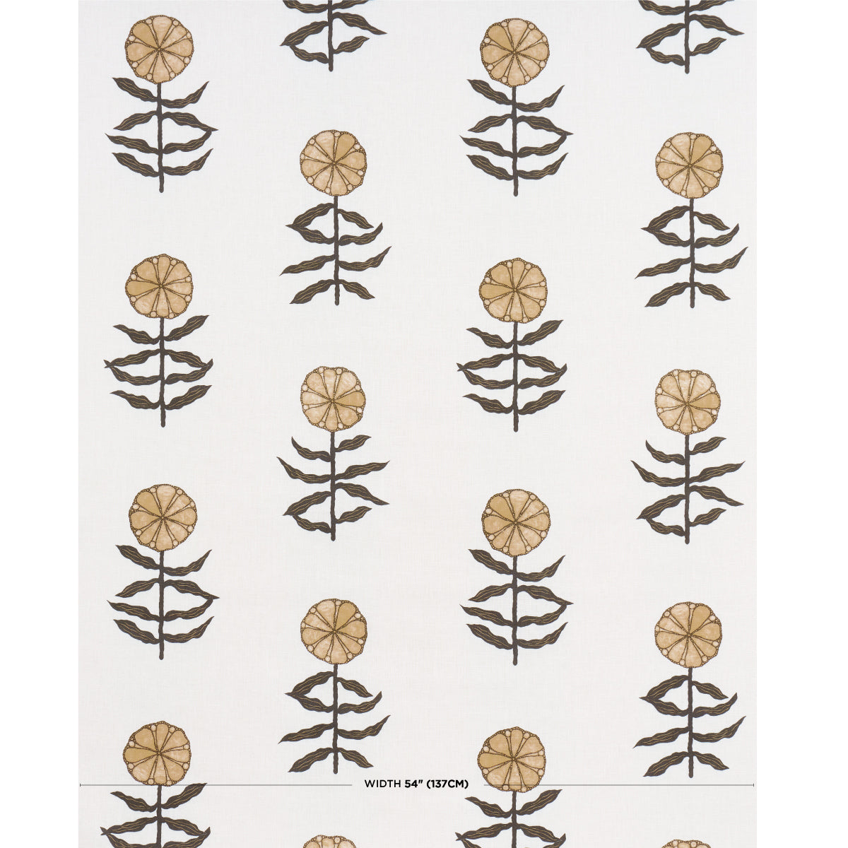 Schumacher Pretty Petals Neutral Fabric 181661