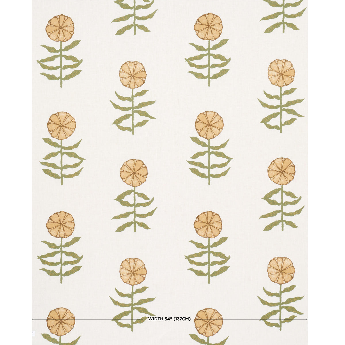 Schumacher Pretty Petals Soft Yellow Fabric 181662