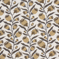 Schumacher Thistle Vine Black & Gold Fabric 181681