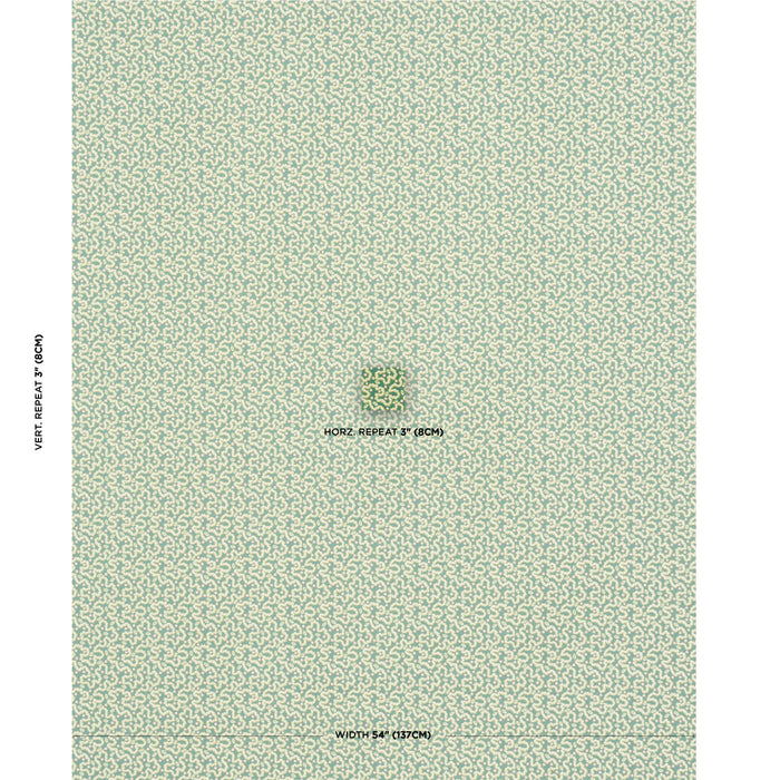 Schumacher Leonie Vermicelli Leaf Fabric Sample 181720