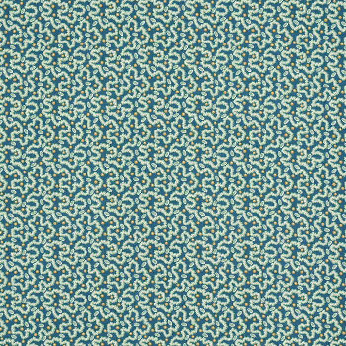 Schumacher Leonie Vermicelli Teal Fabric 181721