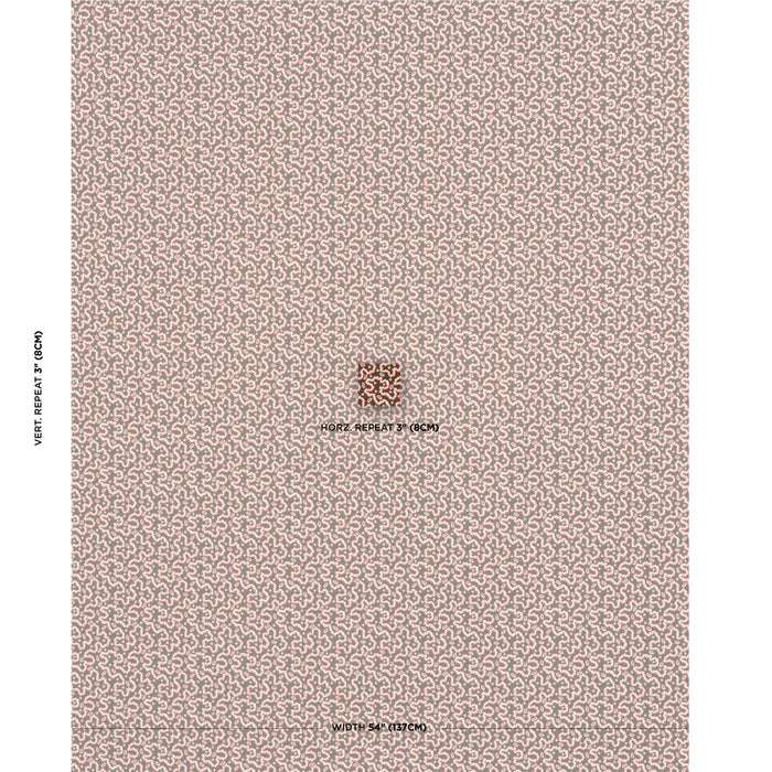 Schumacher Leonie Vermicelli Sepia Fabric Sample 181722