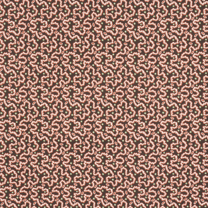Schumacher Leonie Vermicelli Sepia Fabric Sample 181722