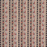 Schumacher Ines Paisley Rouge & Noir Fabric 181750