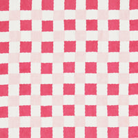 Schumacher Chequer Hand Block Print Pinks Fabric 181790