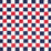 Schumacher Chequer Hand Block Print Red/Navy Fabric 181792