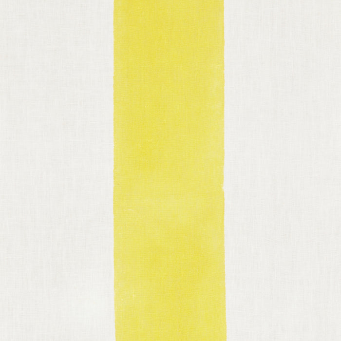 Schumacher Wide Hand Block Stripe Yellow Fabric 181812