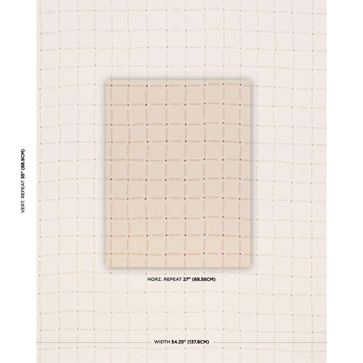 Schumacher Drifting Grid Sky Fabric 181850