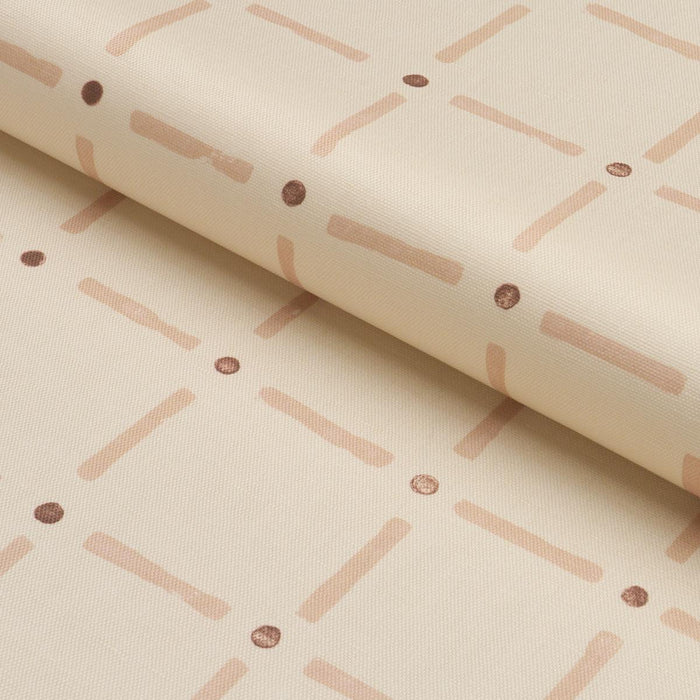 Schumacher Drifting Grid Sky Fabric Sample 181850