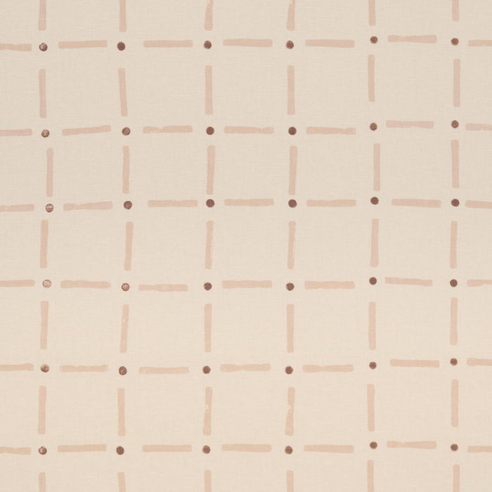 Schumacher Drifting Grid Sky Fabric Sample 181850