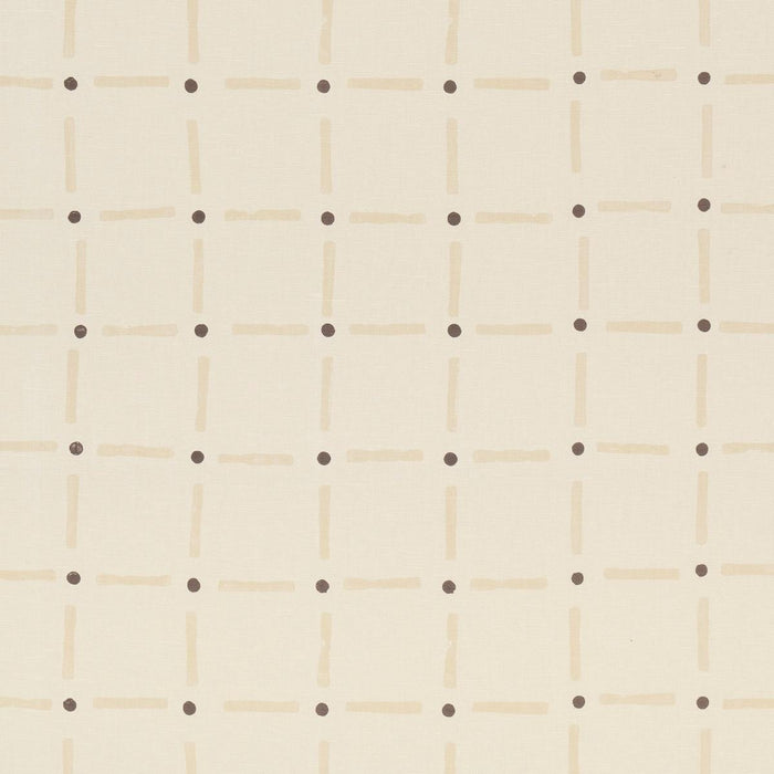 Schumacher Drifting Grid Sky Fabric Sample 181851