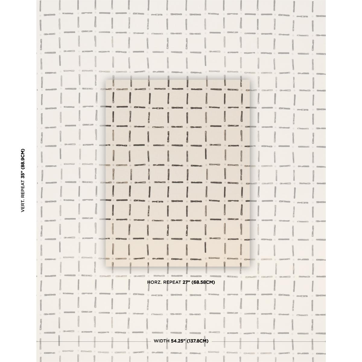 Schumacher Drifting Grid Sage Fabric 181853