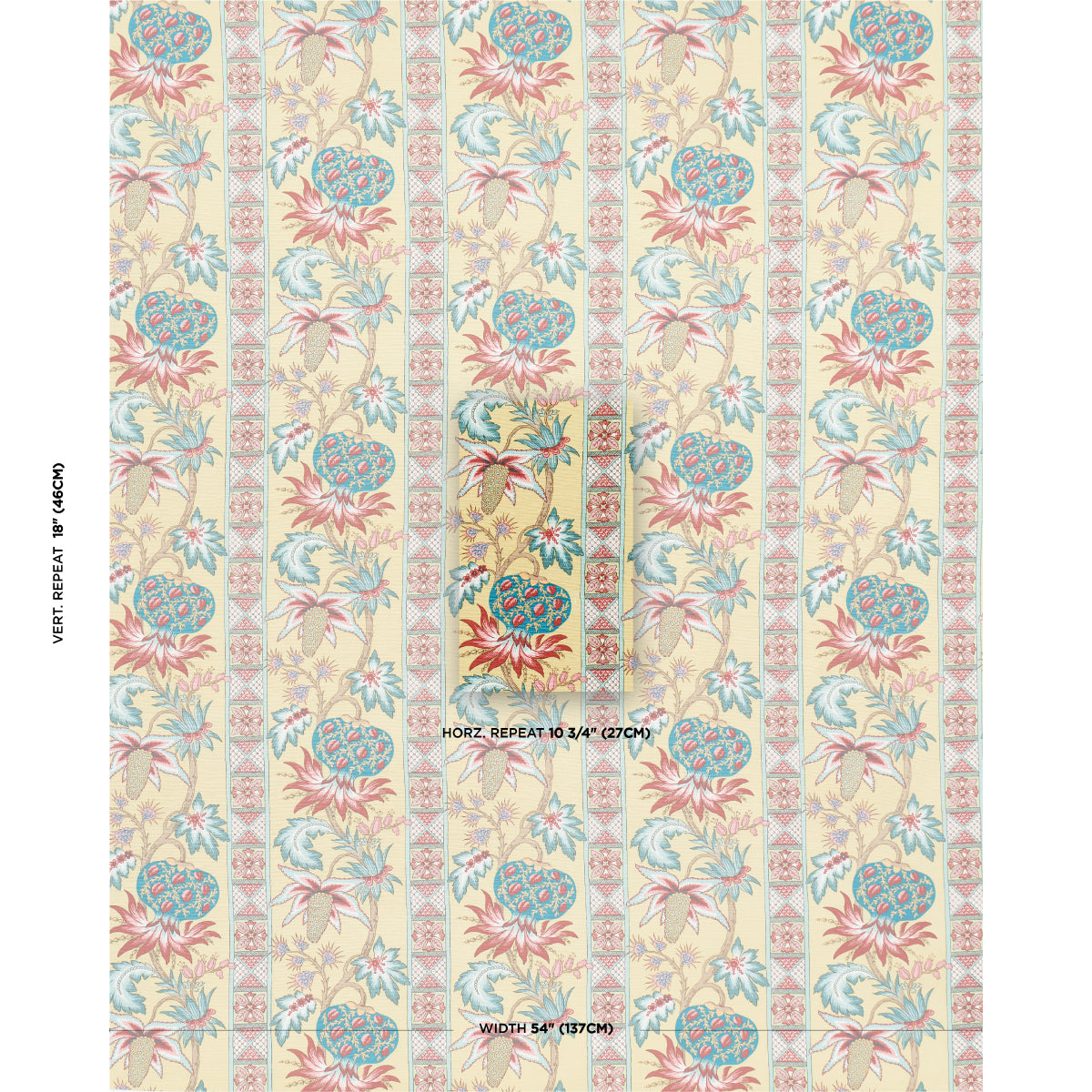 Schumacher Bailey Botanical Gold Fabric Sample 181861