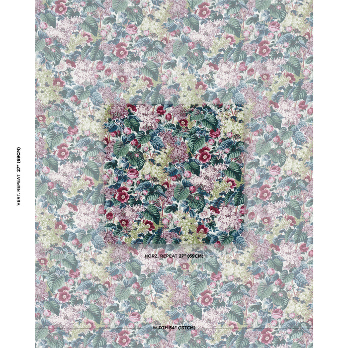 Schumacher Flora's Fleurs Plum Fabric 181870