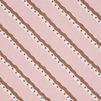 Schumacher Rousseau Stripe Cocoa & Blush Fabric 181912