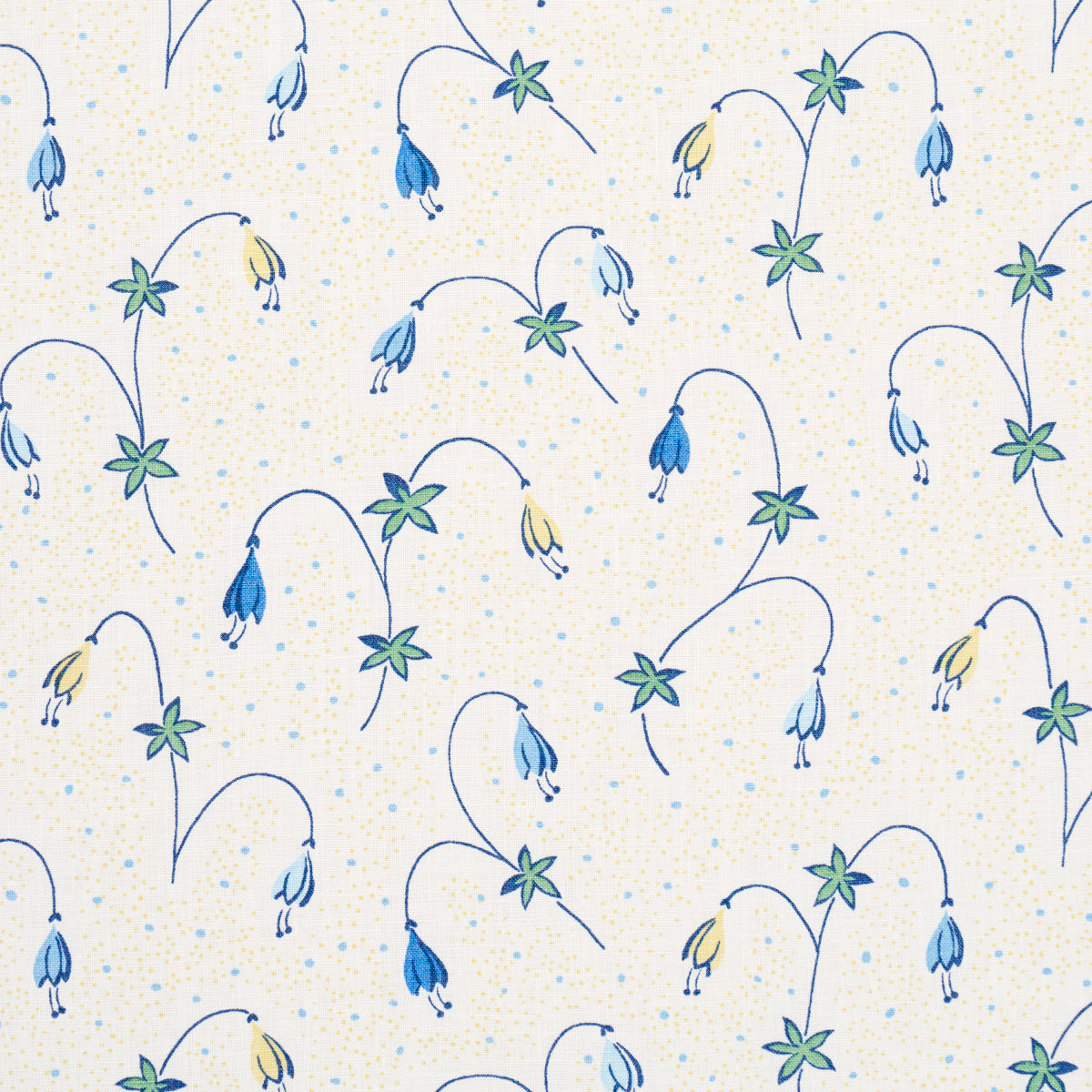 Schumacher Lolly Floral Blues Fabric Sample 181931