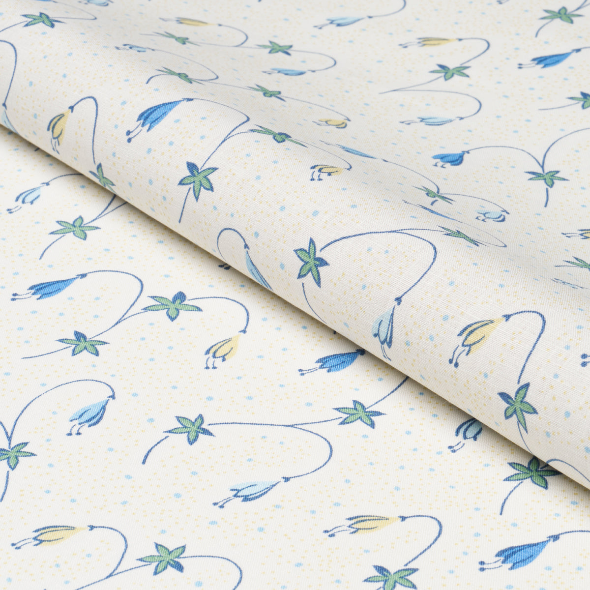 Schumacher Lolly Floral Blues Fabric Sample 181931