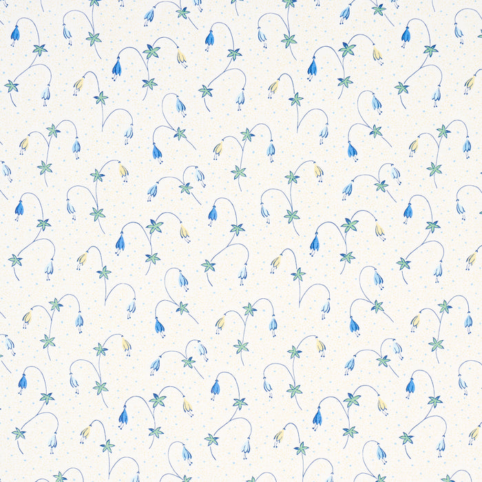 Schumacher Lolly Floral Blues Fabric Sample 181931