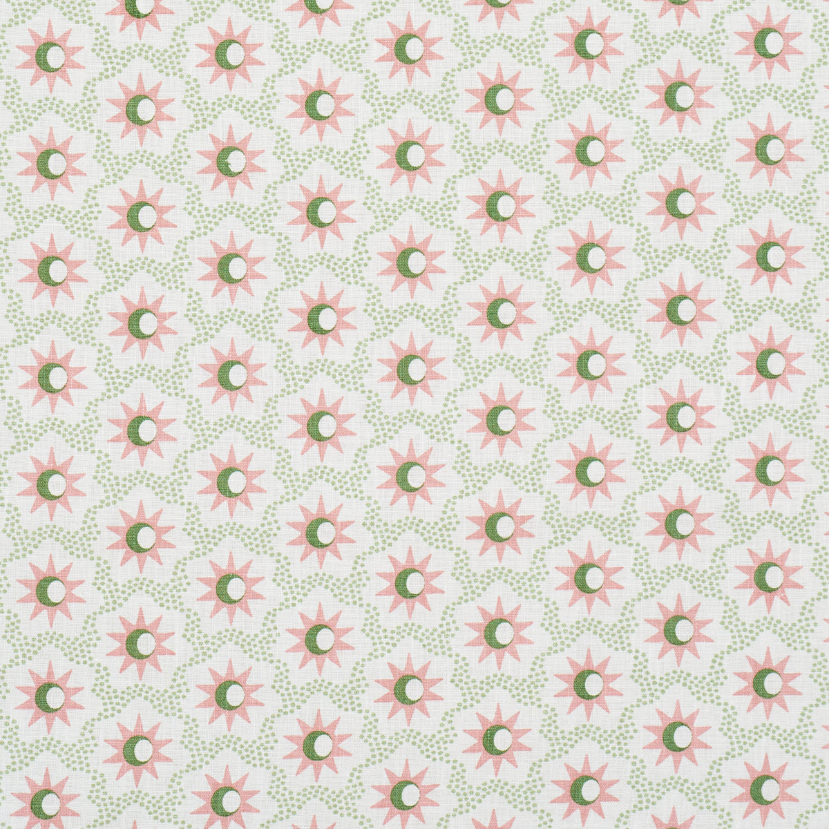Schumacher Lucie Pink & Green Fabric Sample 181940