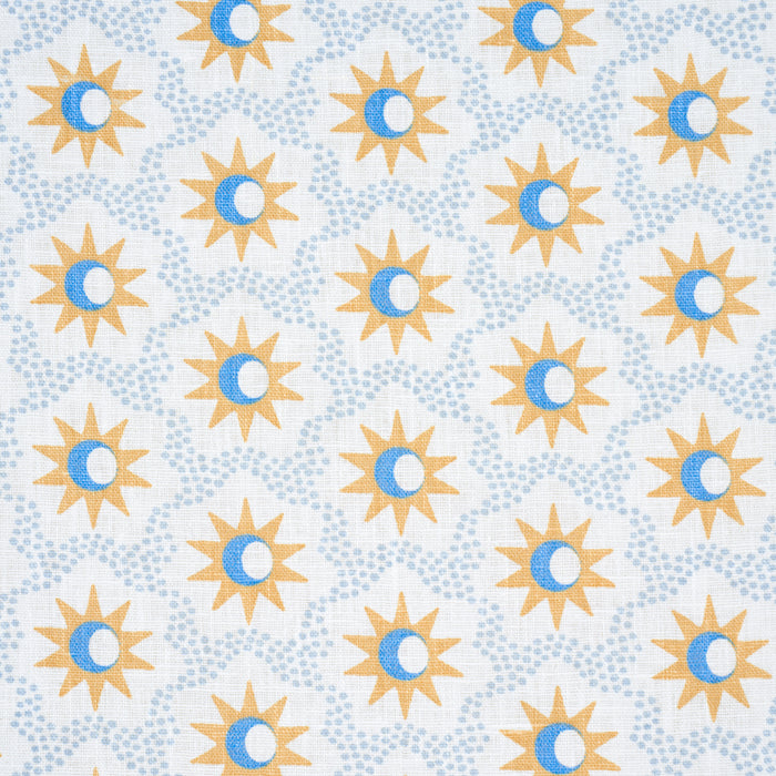 Schumacher Lucie Yellow & Sky Fabric 181941