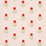 Schumacher Forget Me Nots Red On Pink Fabric 181980