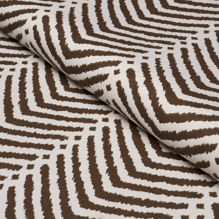 Schumacher La Jolla Indoor/Outdoor Brown Fabric Sample 182004