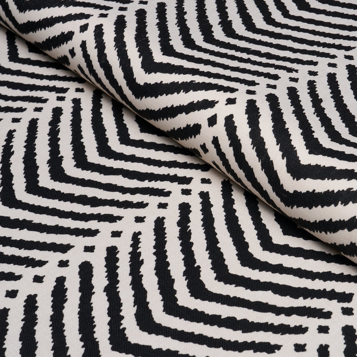 Schumacher La Jolla Indoor/Outdoor Black Fabric Sample 182005