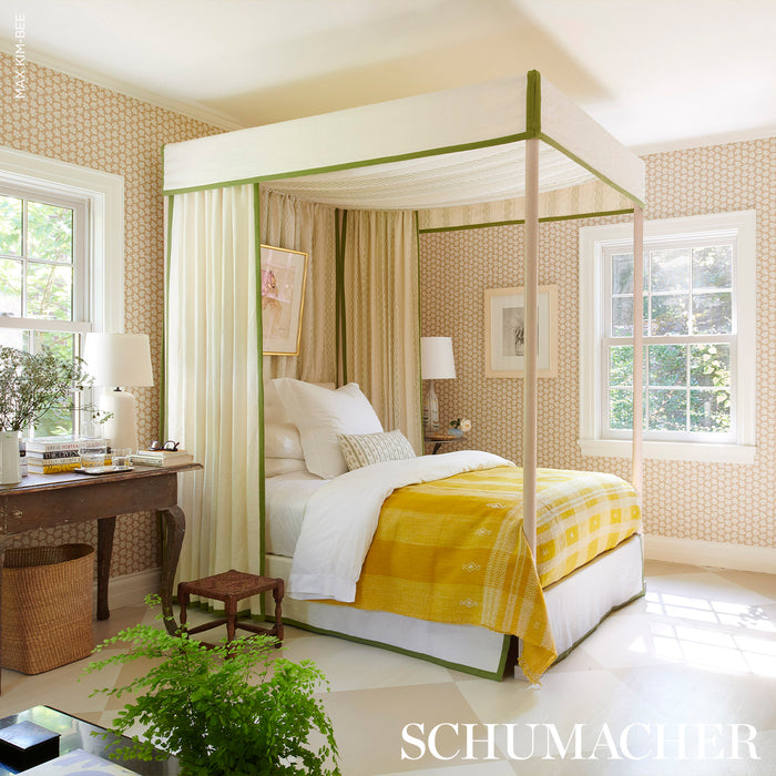 Schumacher Margot Linen Sheer Green Fabric 182010