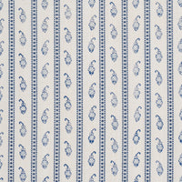 Schumacher Eddie Woven Hand Block Print Blue Fabric 182020