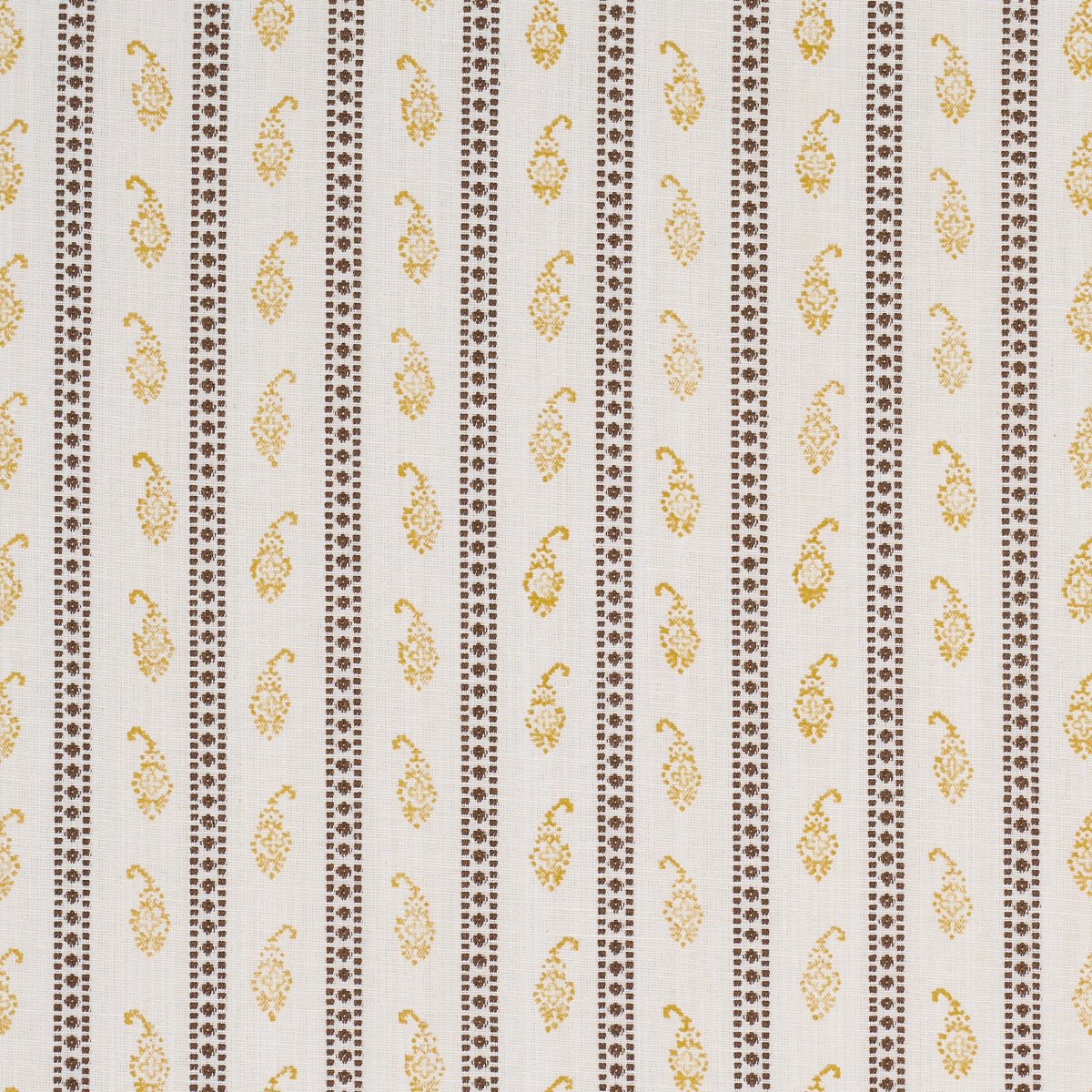 Schumacher Eddie Woven Hand Block Print Yellow Fabric Sample 182022