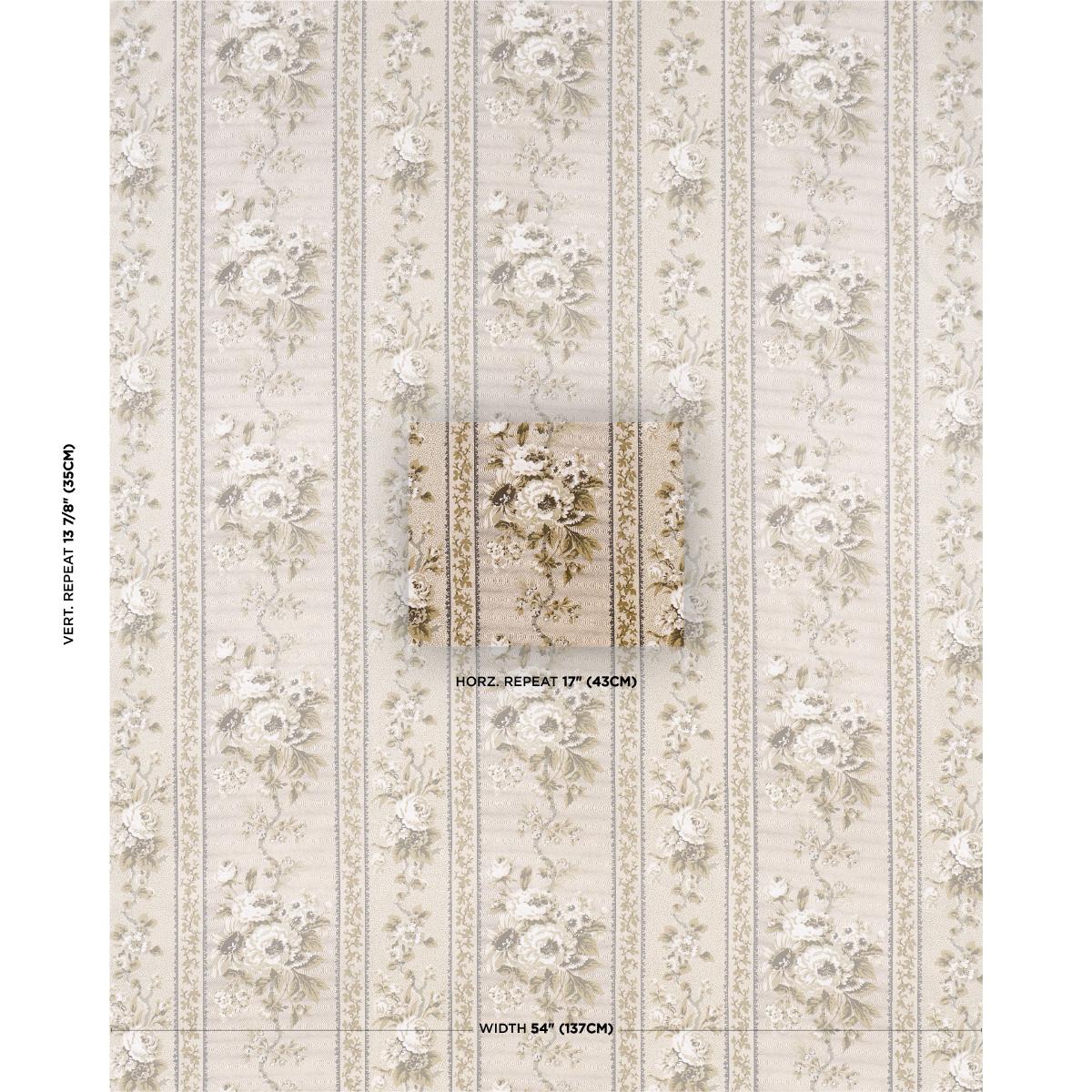 Schumacher Elizabeth Chintz Aqua Fabric 182041