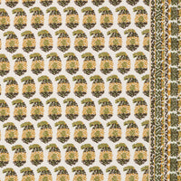 Schumacher Terry Ochre & Green Fabric 182062