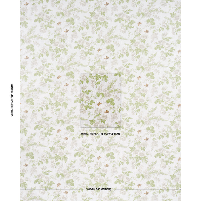 Schumacher Sibyl Chintz Neutral Fabric 182081