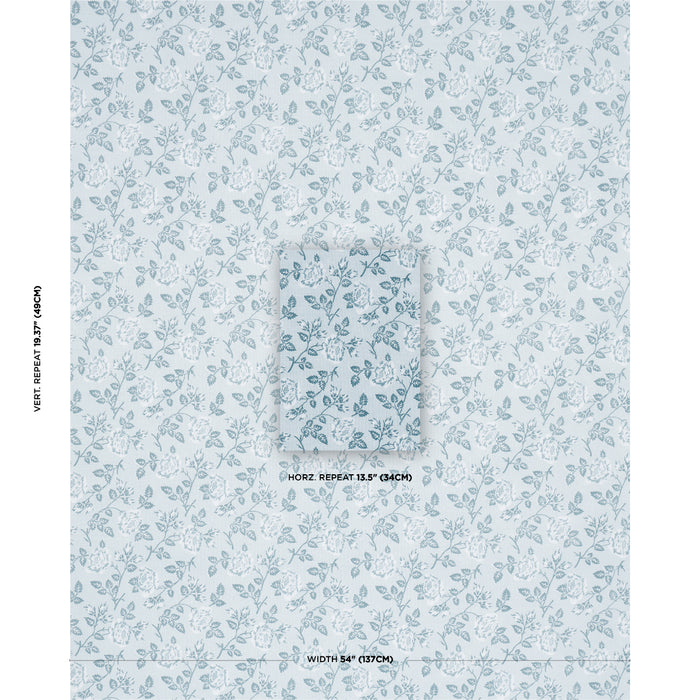 Schumacher Lavinia Blue Fabric 182101