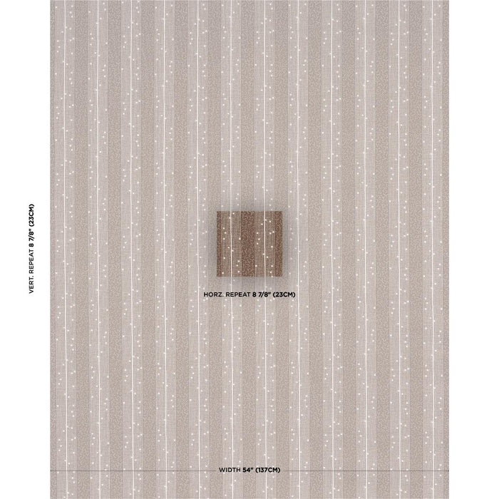Schumacher Stella Stripe Brown Fabric Sample 182111