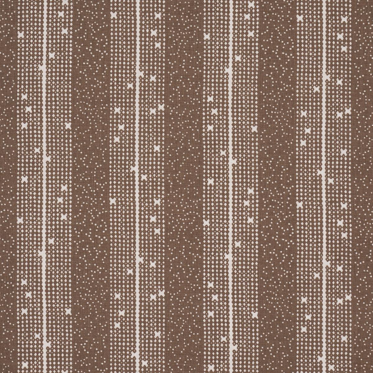 Schumacher Stella Stripe Brown Fabric Sample 182111