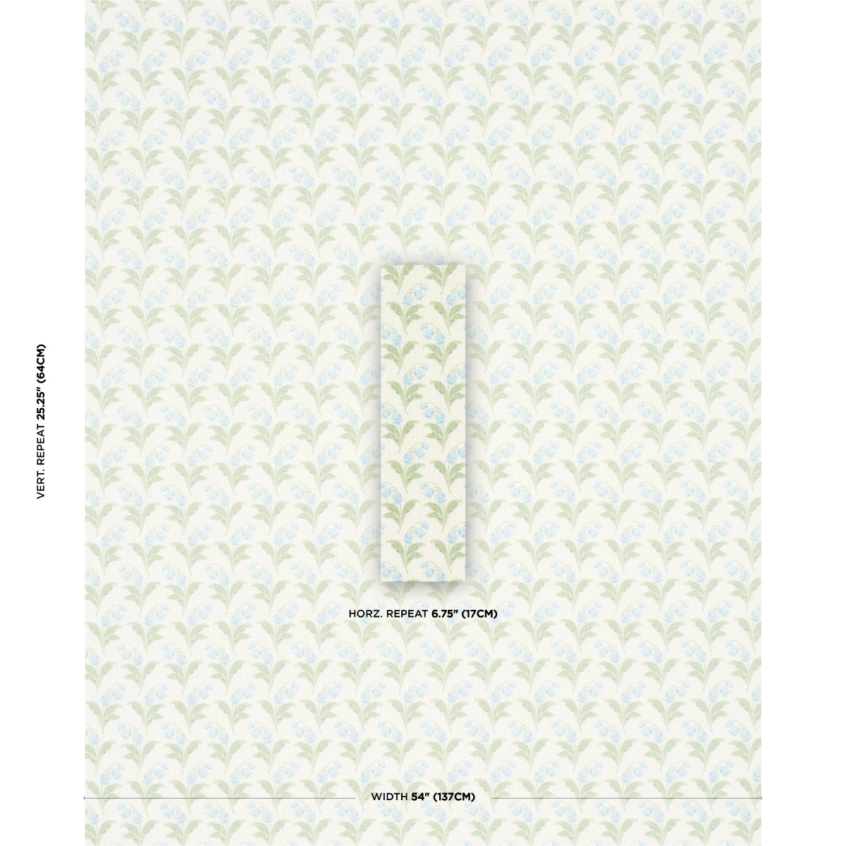 Schumacher Lily Of The Valley Indoor/Outdoor Bluebell Fabric 182141