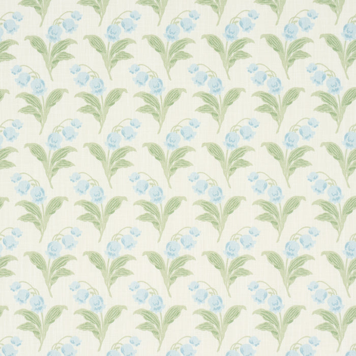 Schumacher Lily Of The Valley Indoor/Outdoor Bluebell Fabric Sample 182141