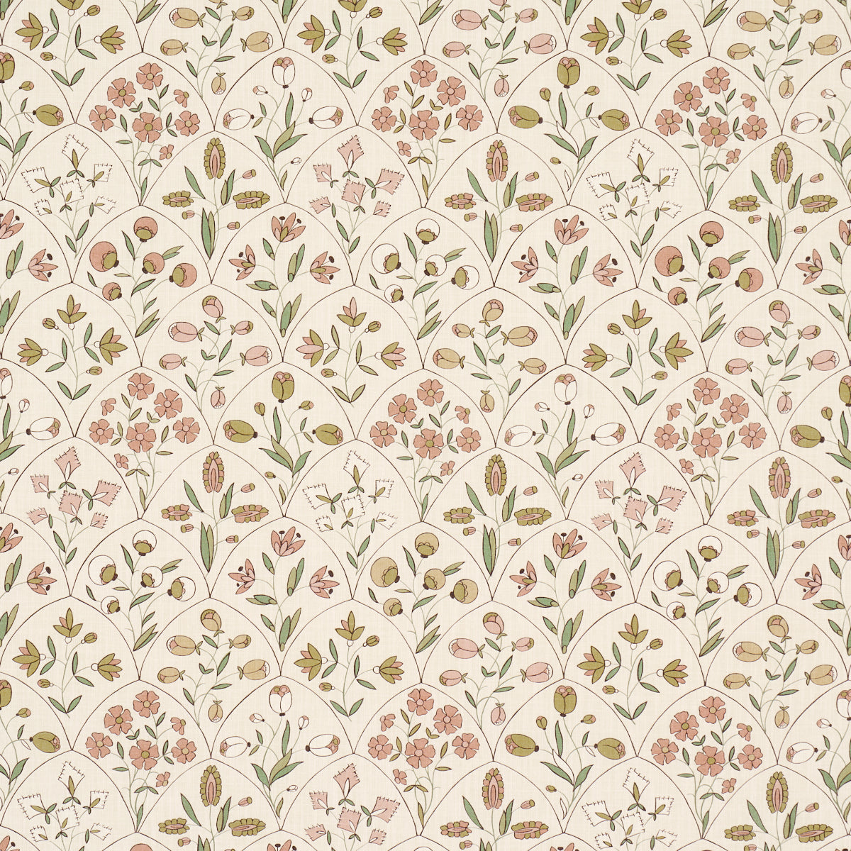 Schumacher Frances Floral Indoor/Outdoor Petal Fabric 182162