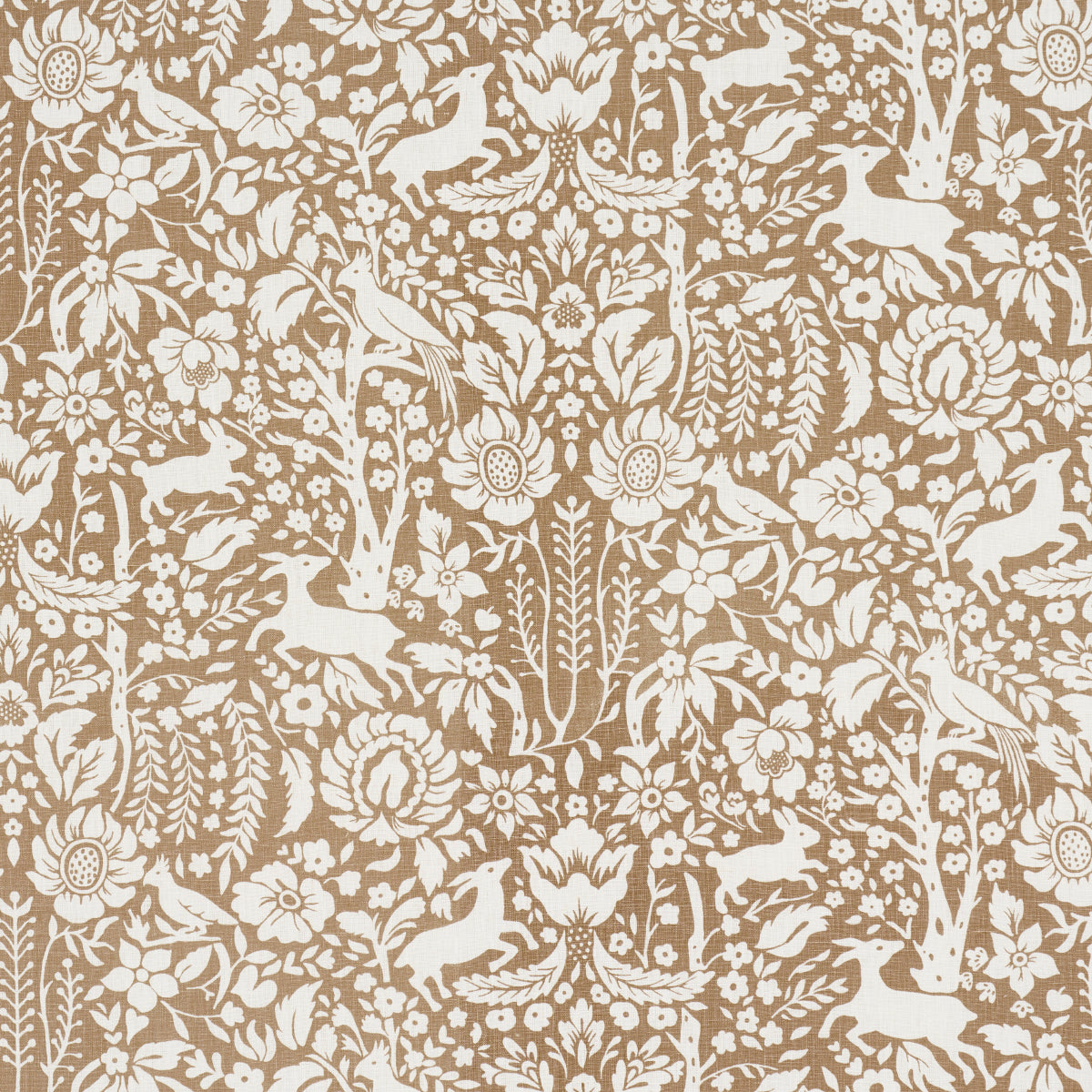 Schumacher Deerfield Mocha Fabric Sample 182172