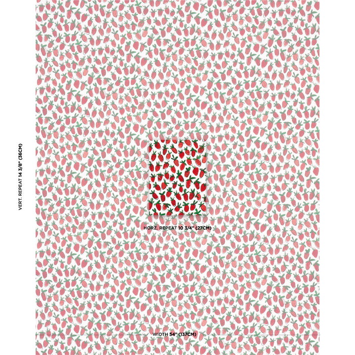 Schumacher Shortcake Indoor/Outdoor Red Fabric Sample 182190