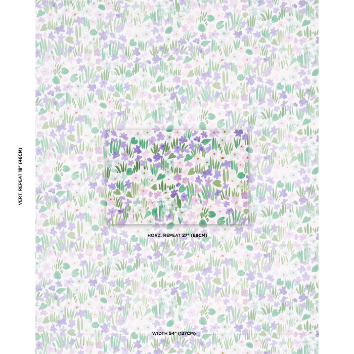 Schumacher Sweet Violette Indoor/Outdoor Pink Fabric Sample 182202