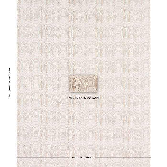 Schumacher Richter Linen Print Neutral Fabric 182230