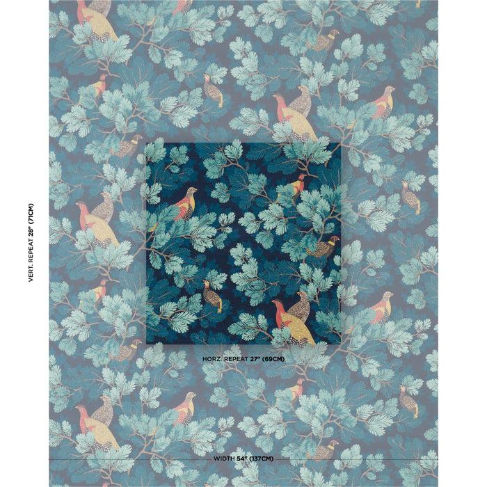 Schumacher Covey Hedge Midnight Fabric 182252