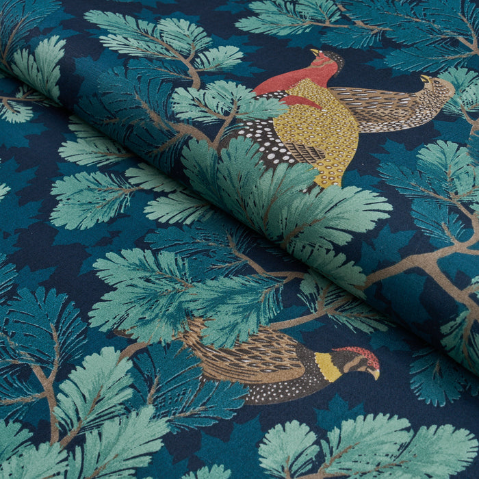 Schumacher Covey Hedge Midnight Fabric 182252