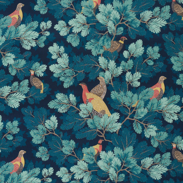 Schumacher Covey Hedge Midnight Fabric 182252