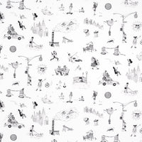 Schumacher Joana Avillez's Street Scenes Black & White Fabric 182331
