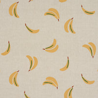 Schumacher Banana Stand Hand Block Print Ochre And Green On Natural Fabric 182370